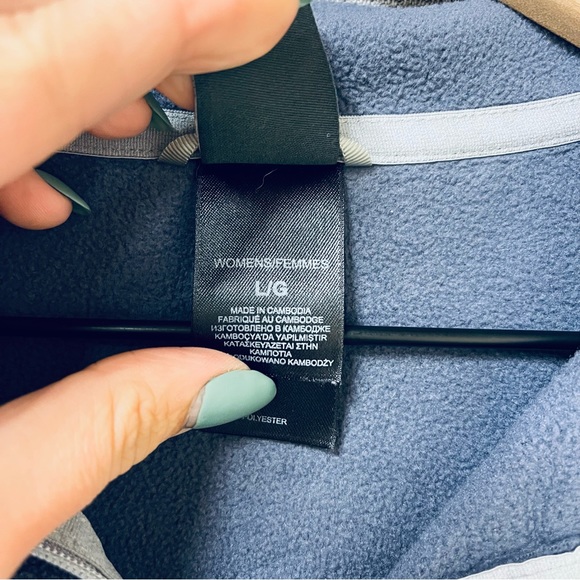 The North Face Steel Blue Fleece Quarter Zip Pullover Women’s Large - Picture 6 of 7